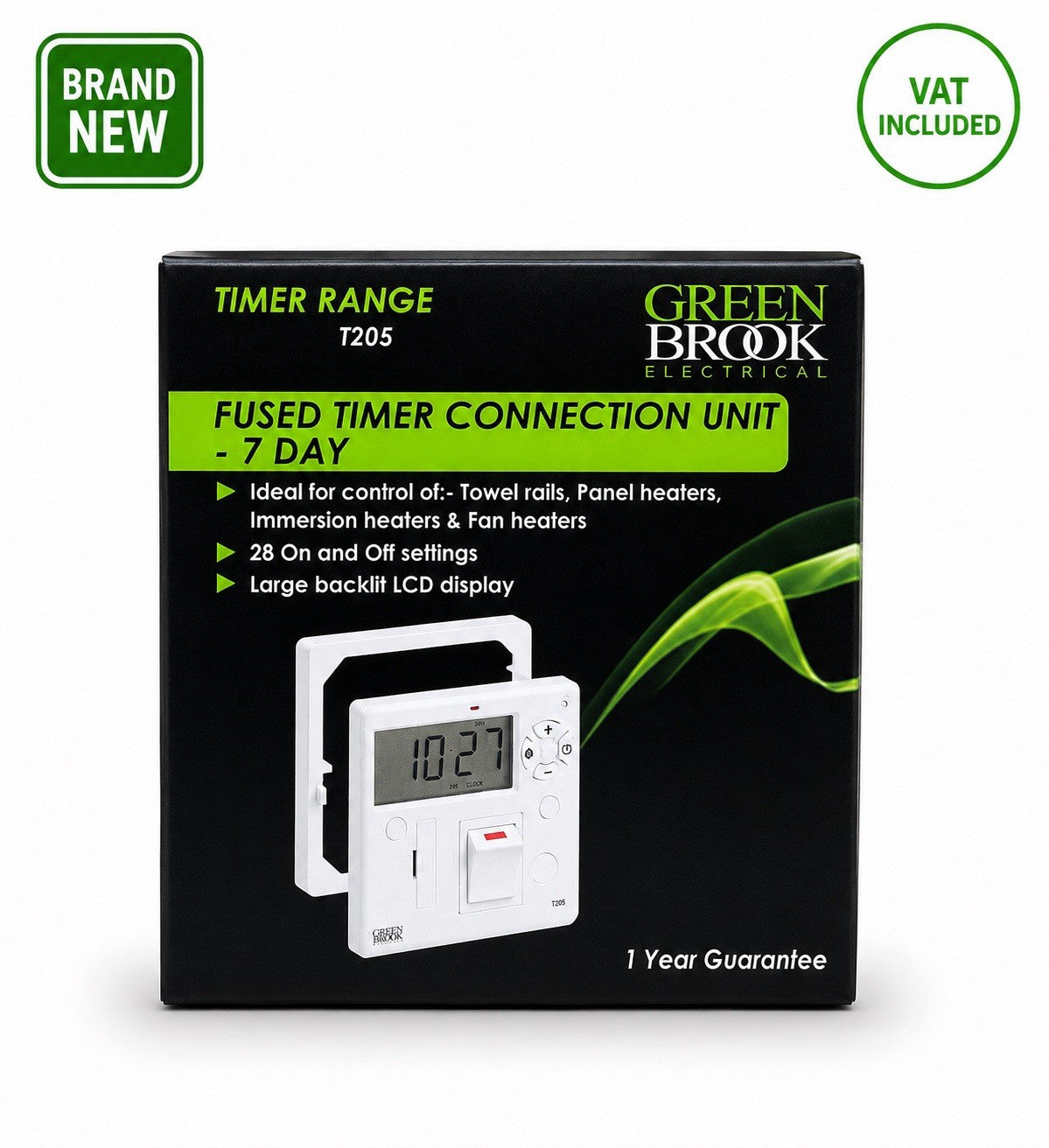 GreenBrook T205 7 Day Fused Timer Connection Unit Digital Timer VAT inc