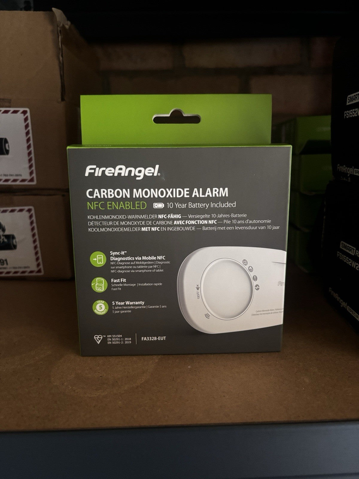 FireAngel Battery Powered Carbon Monoxide Alarm FA3328-EUT Expiring 2034