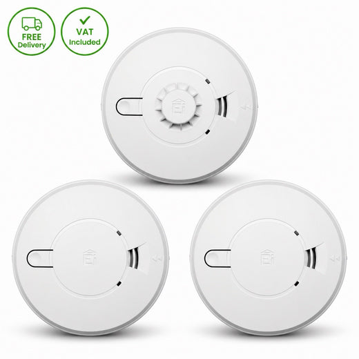 Aico 2x Ei146e Smoke 1x Ei144e Heat Alarm Bundle 2033 Expiry Used VAT Included