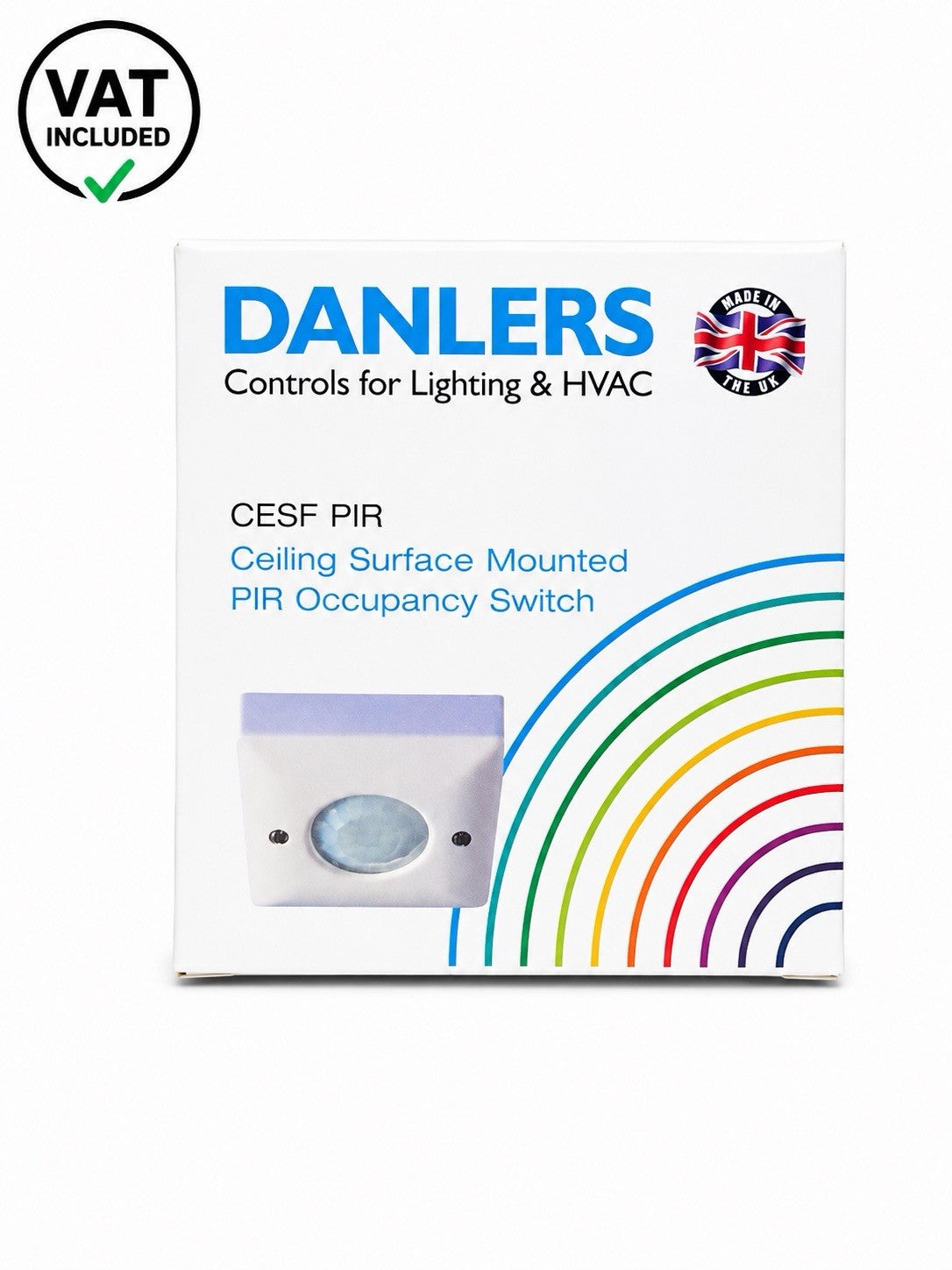 Danlers CESF PIR Ceiling Surface Mounted Occupancy Sensor Switch White