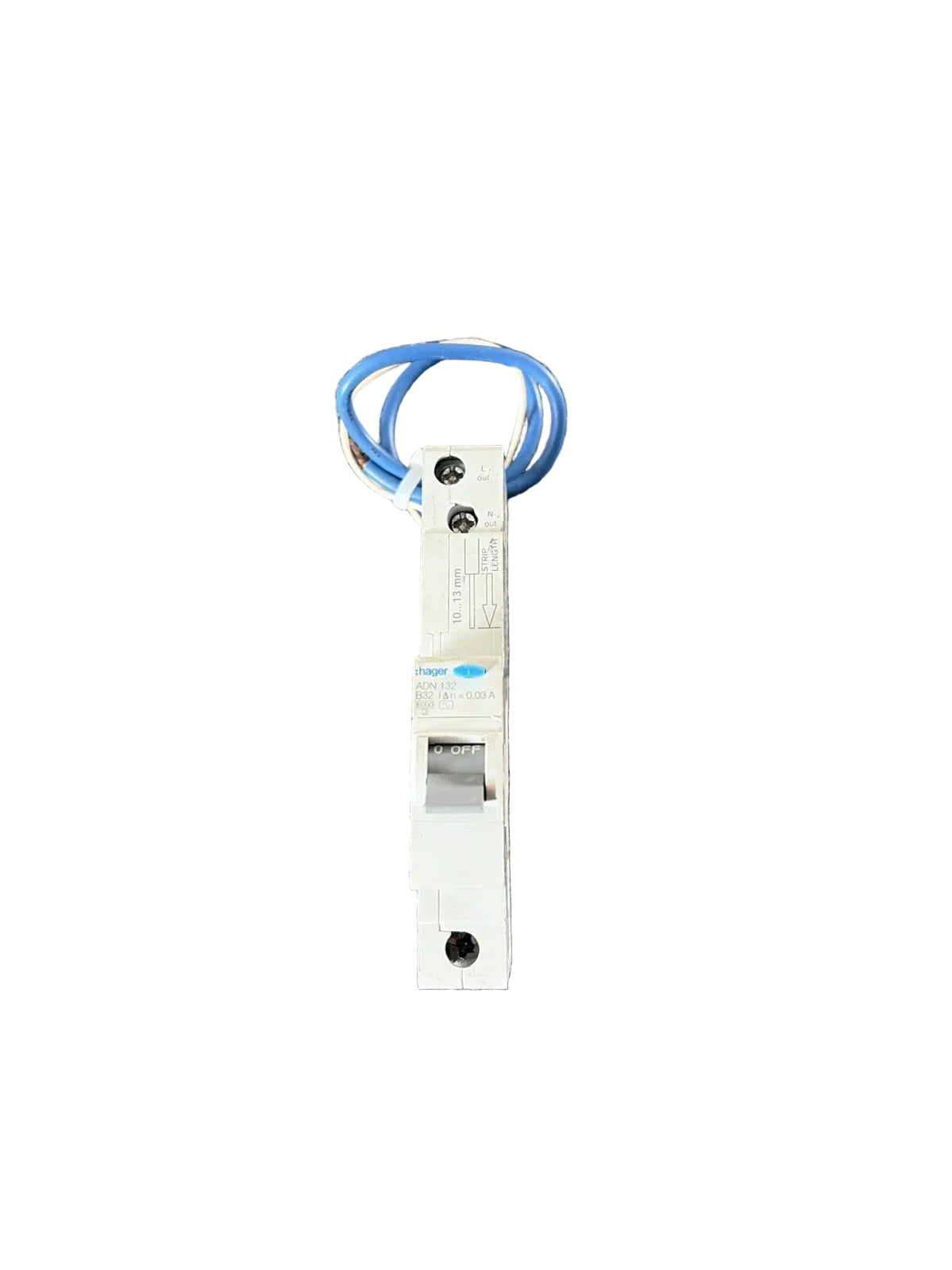 Hager 32A Curve B 6kA 30mA RCBO Type AC ADN132