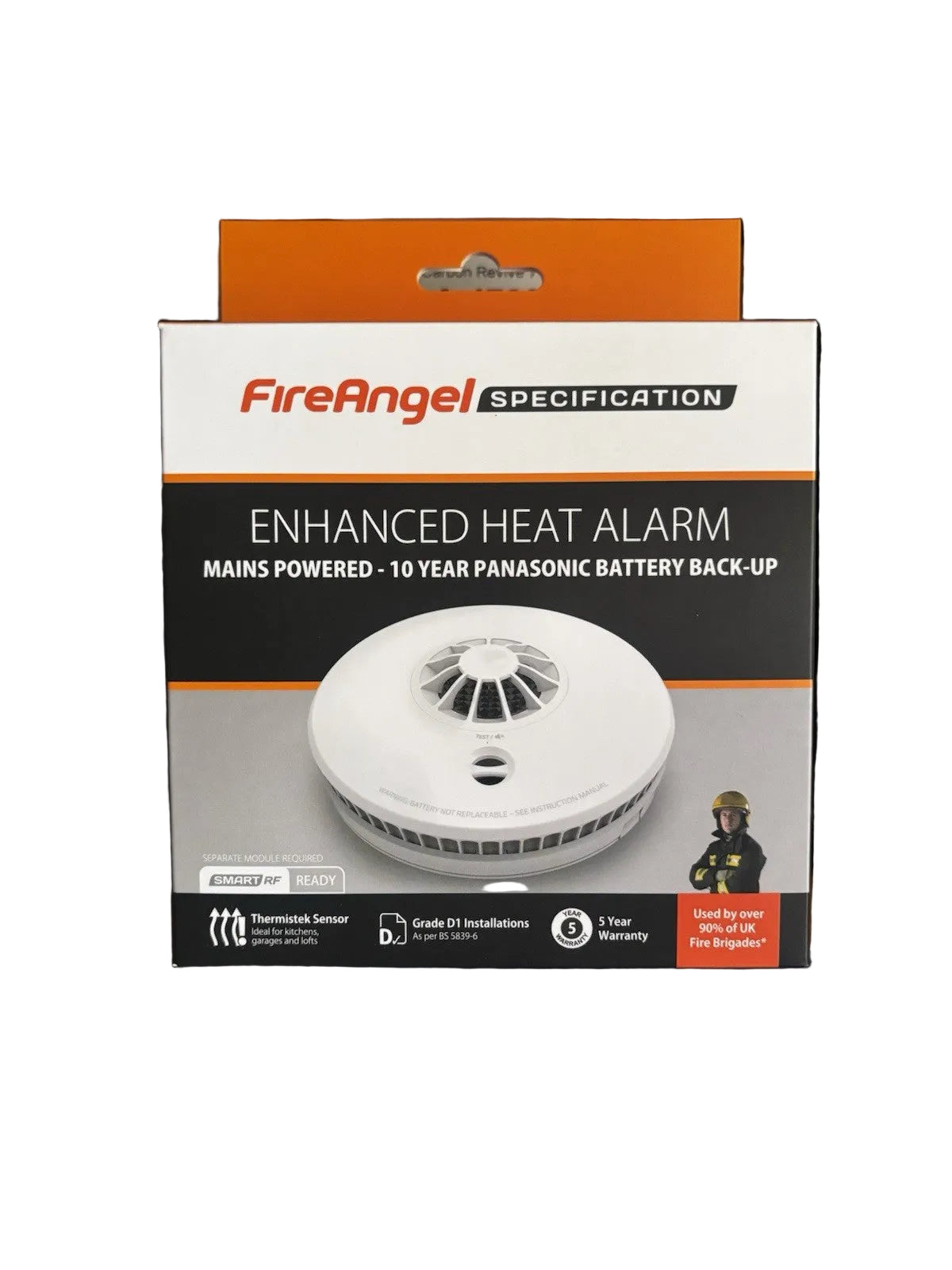 FireAngel Heat Alarm Mains Powered with Battery Back Up HM-SN-1