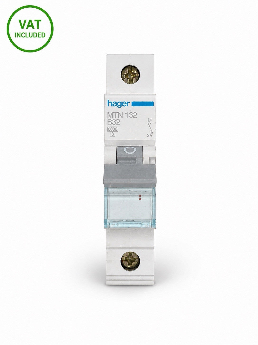 Hager MTN132 B32 32A Type B 6kA Single Pole MCB Circuit Breaker