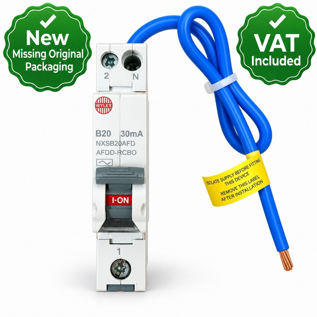 Wylex NXSB20AFD 20A B Curve 30mA AFDD RCBO New Other VAT Included