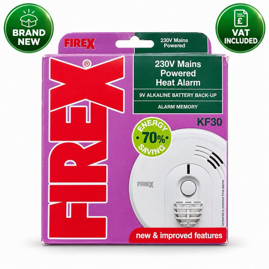 Firex KF30 Mains Heat Alarm Battery Backup Expiry 2032 Brand New VAT Included