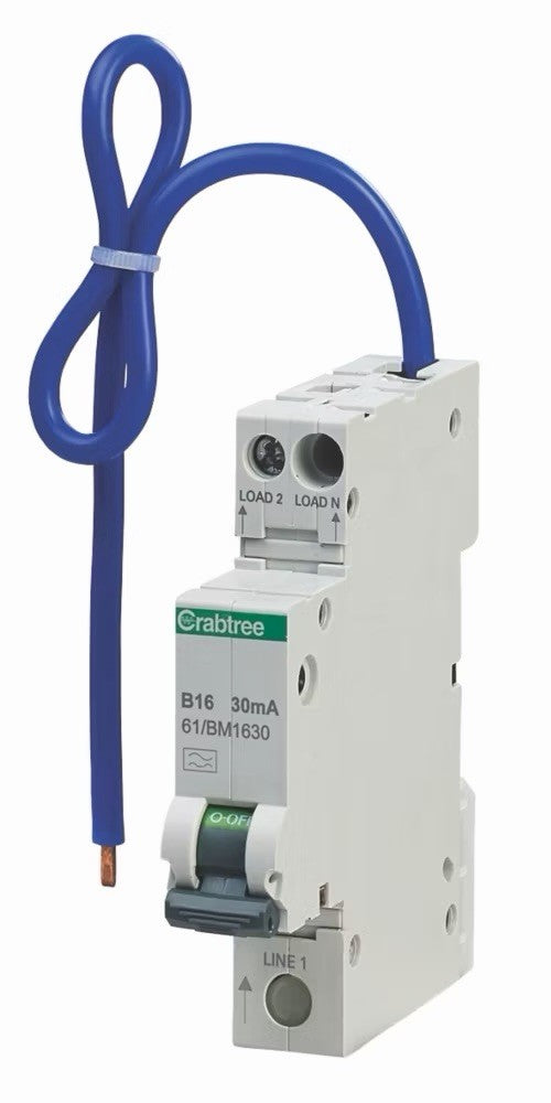 Crabtree 61/BMB1630 B16 16A 30mA Type A RCBO Circuit Breaker MCB RCD New Other