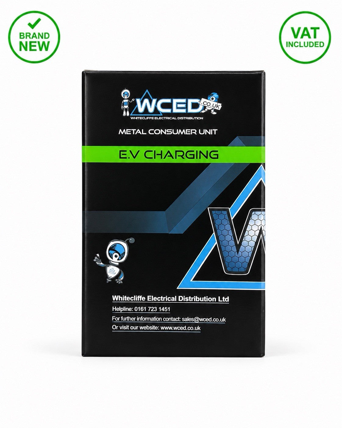 WCED WMRC40CSP EV Charging Metal Consumer Unit 40A RCBO Type A SPD Brand New