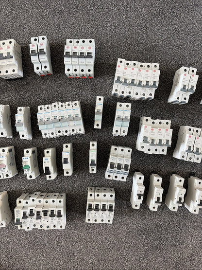 75x MCB Job Lot MEM , Wylex , Hager , Eaton , Schneider , BG , MK , Volex