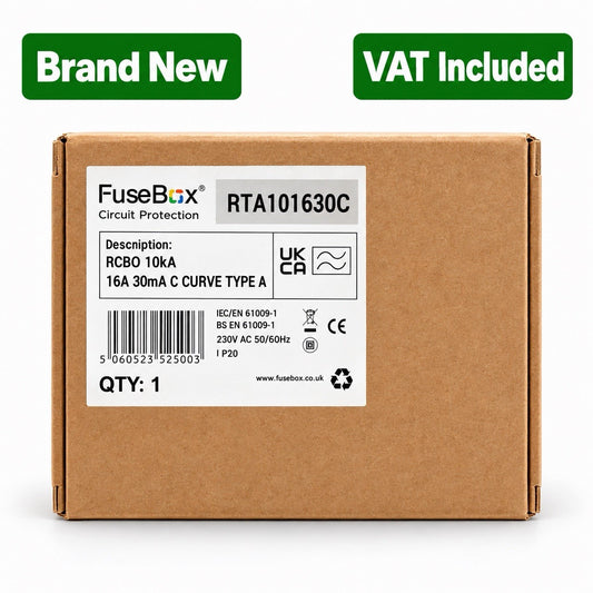 FuseBox RTA101630C 16A C Curve Type A RCBO 30mA 10kA Brand New