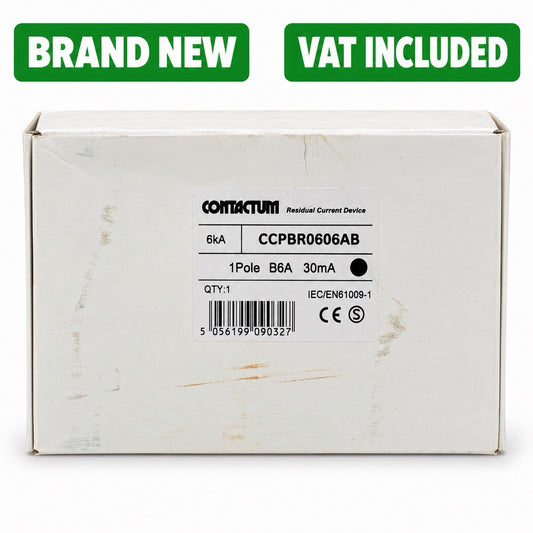Contactum CCPBR0606AB B6 6A 30mA RCBO 6kA Single Pole Brand New