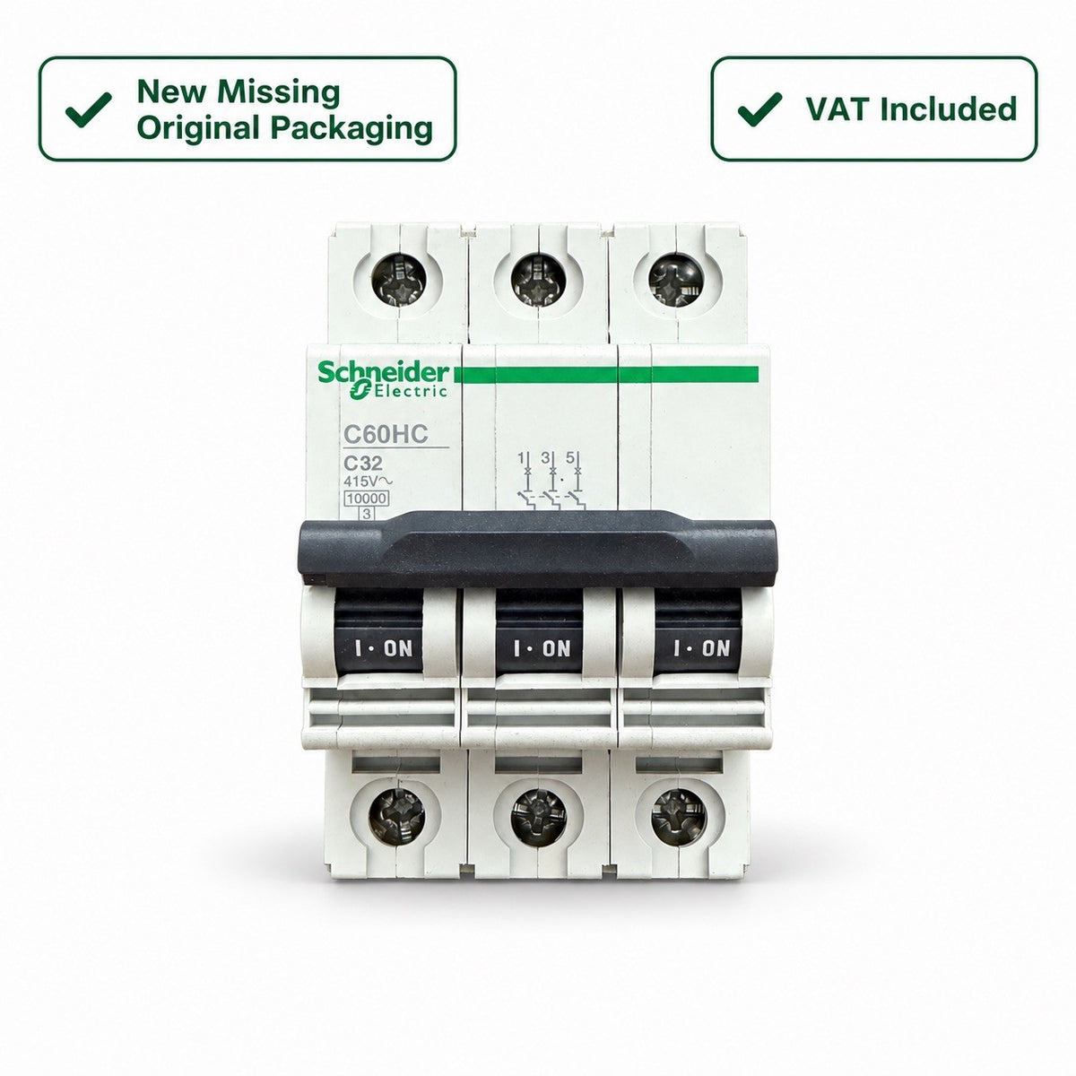 Schneider Electric C60HC C32 32A Three Pole MCB 10kA New Other VAT Included