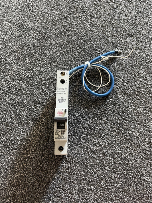 WYLEX 6 AMP CURVE B 6kA 30mA RCBO TYPE A NSBS6-B/1