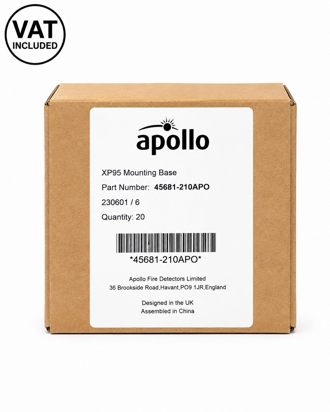 20x Apollo XP95 Mounting Base 45681-210APO Addressable Detector Bases
