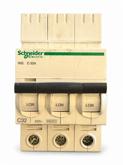 Schneider Electric iKQ C32 32A 3 Pole MCB Used