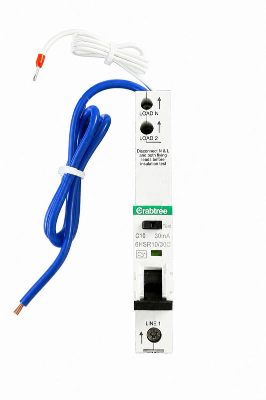 Crabtree Loadstar C10 RCBO 30mA Type AC 6kA 6HSR10/30C New Other