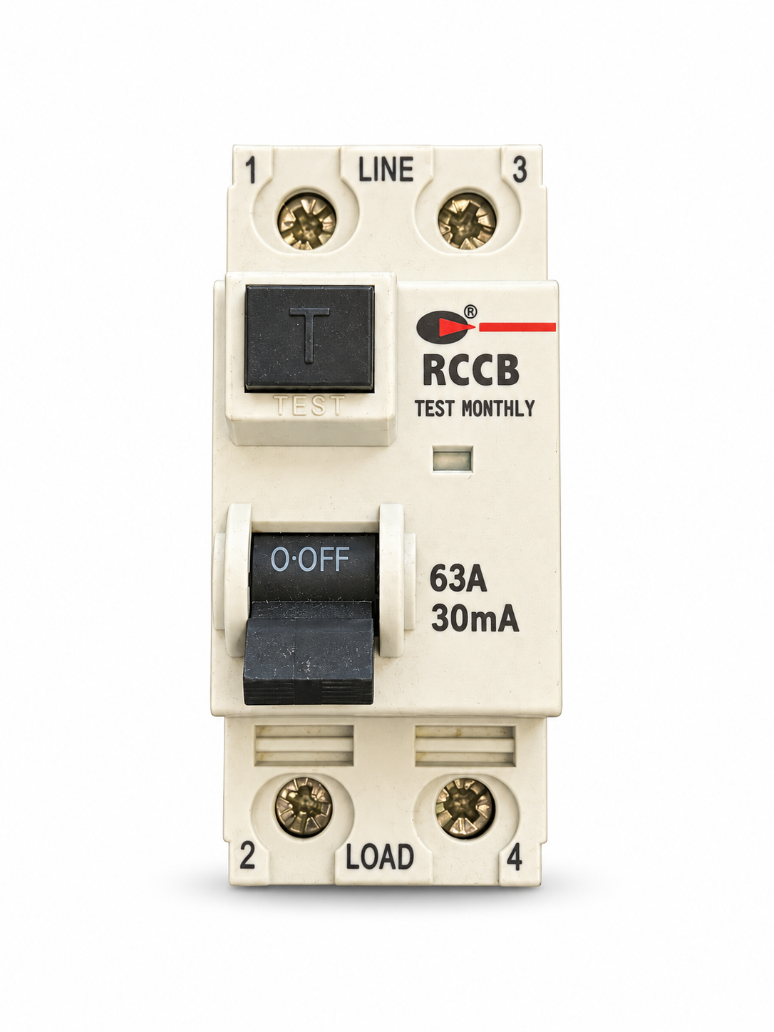 Lewden Control Gear 63A 30mA Double Pole RCCB Residual Current Circuit Breaker