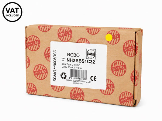 Wylex NHXSBS1C32 RCBO 32A Type C 30mA Type A 32A RCBO Brand New In Box