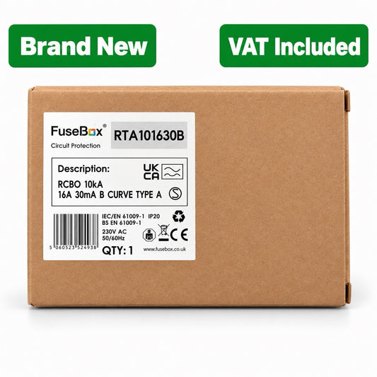 FuseBox RTA101630B 16A B Curve Type A RCBO 30mA 10kA Brand New
