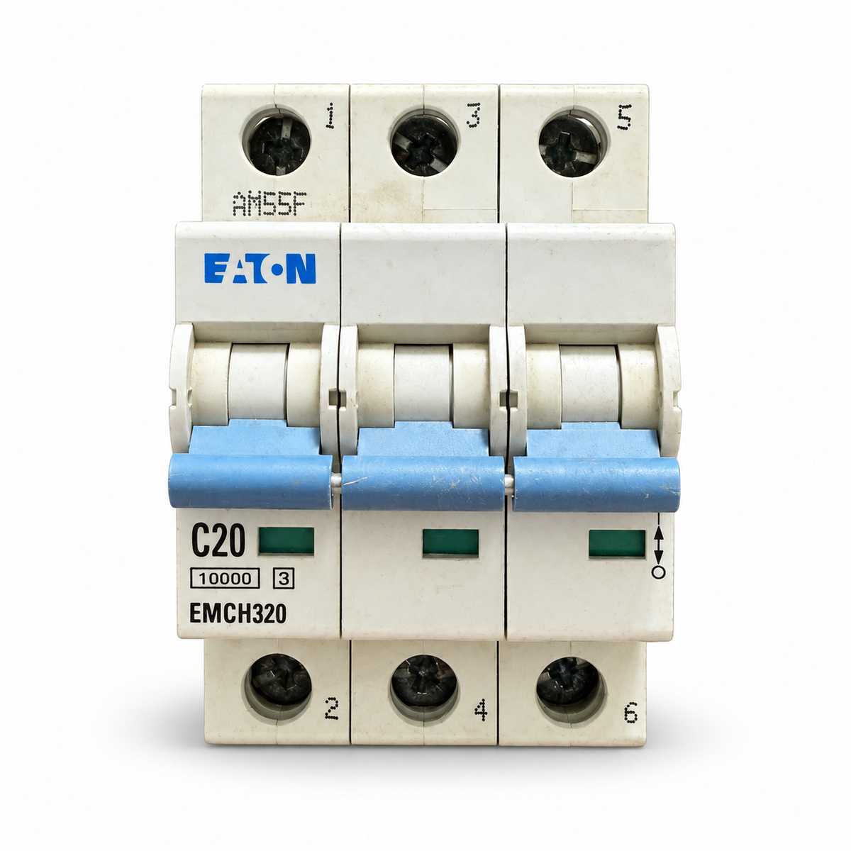 Eaton EMCH320 20A C Curve 10kA 3 Pole MCB Memshield 3 Used VAT Included