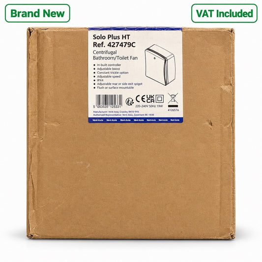 Vent-Axia Solo Plus HT 427479C Centrifugal Bathroom Extractor Fan Brand New