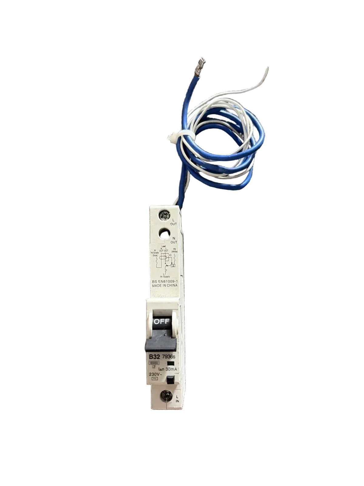 MK B32 32 AMP CURVE B 6kA 30mA RCBO TYPE AC SENTRY 7936s - Honeywell