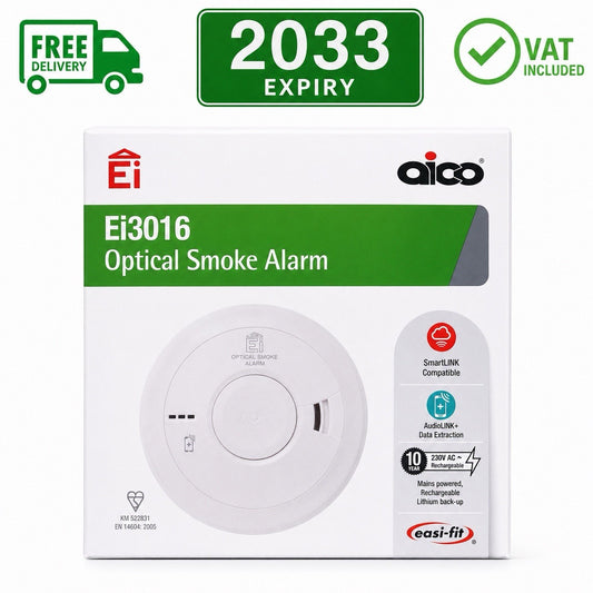 BRAND NEW Aico Ei3016 Optical Smoke Alarm Expiring 2033 VAT Inc