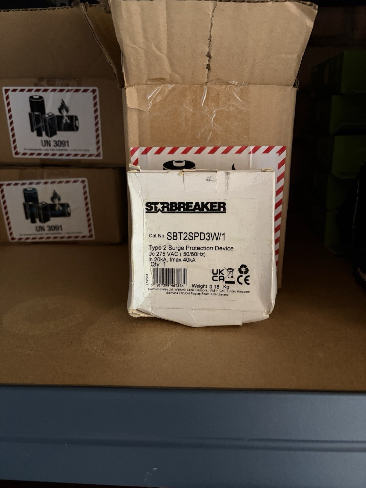 Crabtree SBT2SPD3W/1 Starbreaker 275VAC Type 2 Miniature SPD Kit Mini CRT2SPD/P