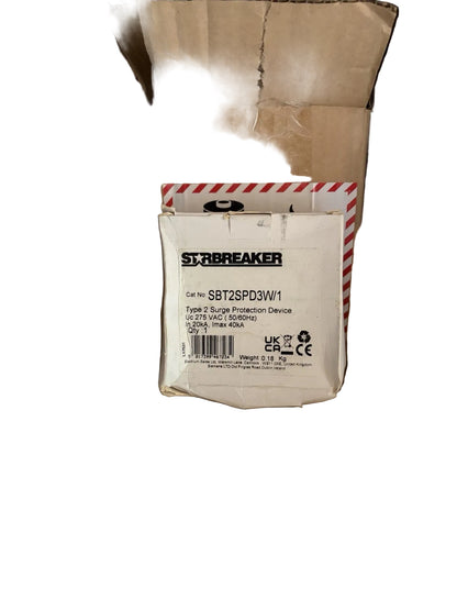 Crabtree SBT2SPD3W/1 Starbreaker 275VAC Type 2 Miniature SPD Kit Mini CRT2SPD/P