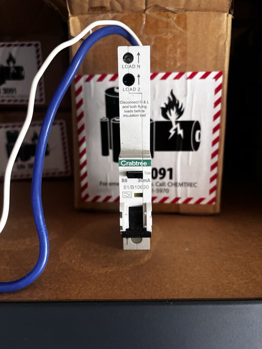 Crabtree 61/B10630 Starbreaker RCBO Type A - B Curve 6kA 30mA - VAT Included