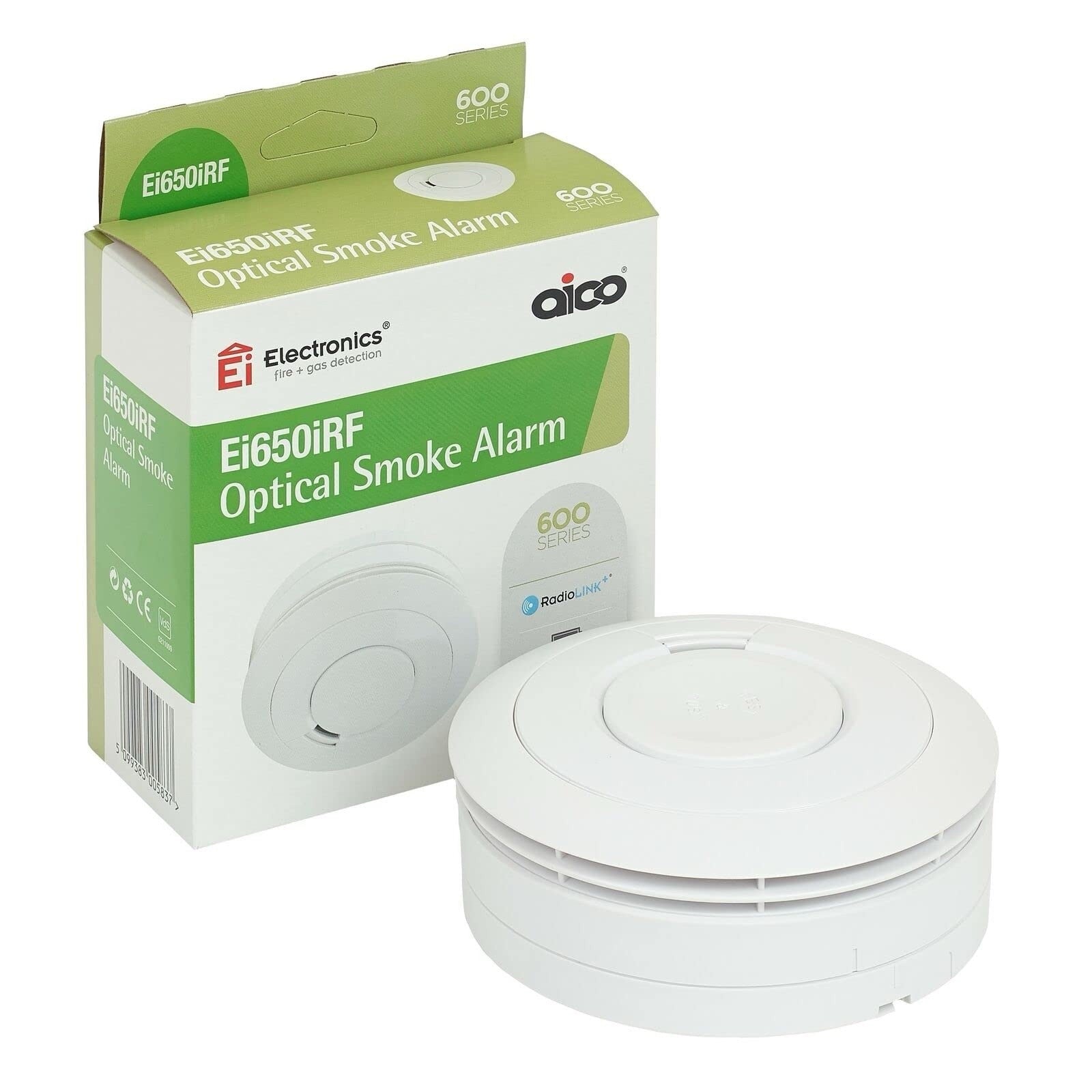 Aico Ei650IRF  Optical Smoke Alarm Battery Powered Expiring 2032 With Base