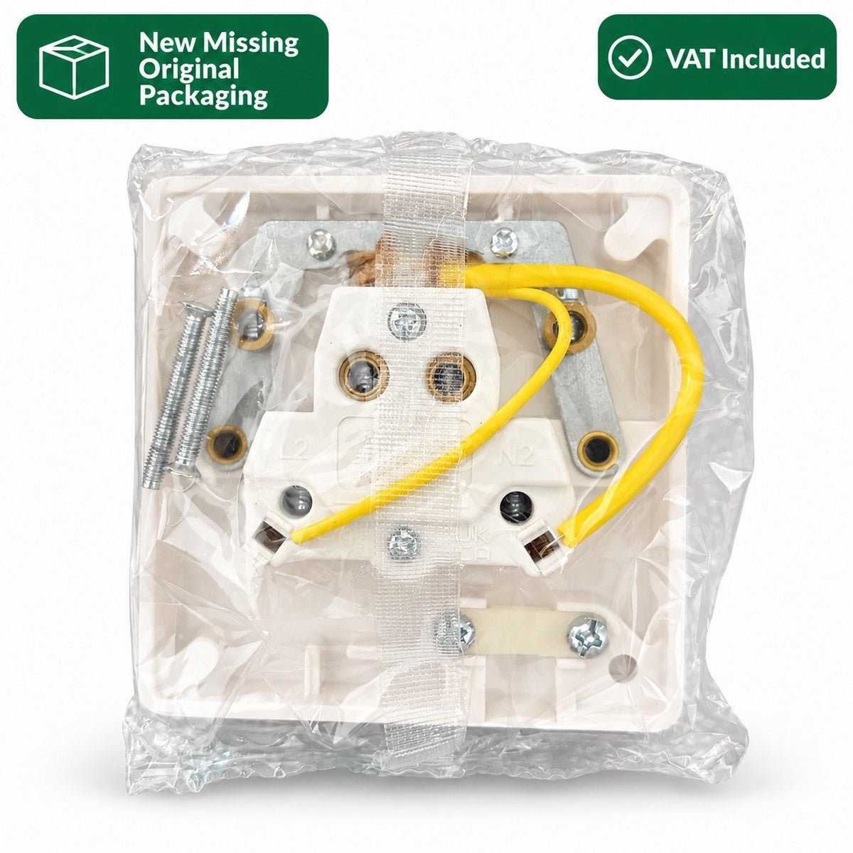 Crabtree Double Pole Switch with Neon White New Other VAT Included