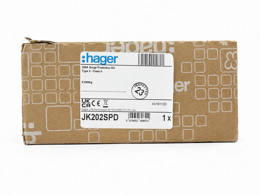 Hager JK202SPD 250A Type 2 Surge Protection Kit SPD Class II New