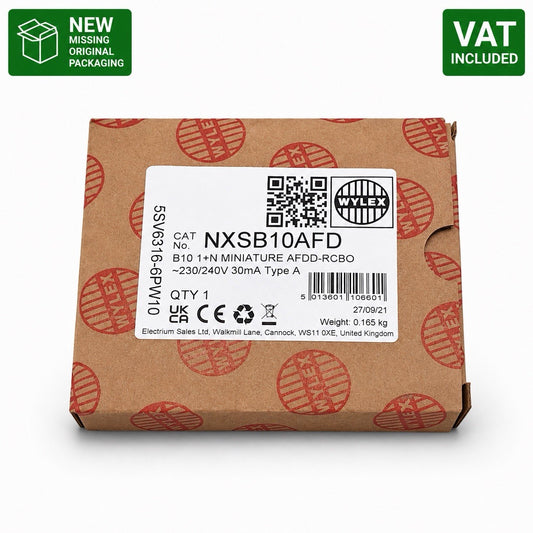 Wylex Mini NXSB10AFD 10A B Curve 30mA Type A AFDD RCBO Brand New VAT Included