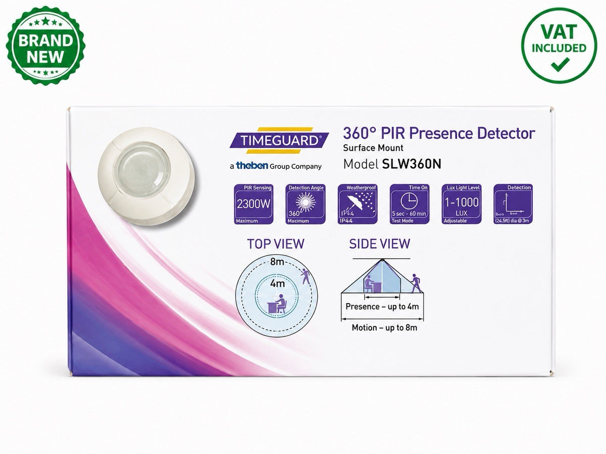 Timeguard SLW360N 360° PIR Presence Detector Surface Mount 2300W IP44