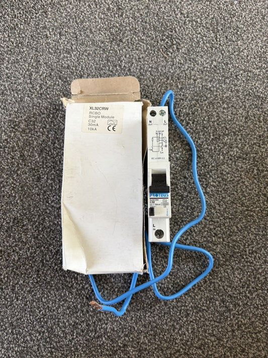 PROTEUS XL32CRW 32A RCBO Type C 10kA 32Amp TYPE A - Brand New