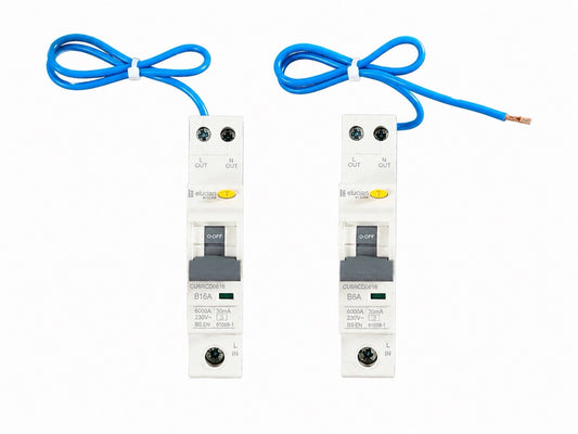 Elucian B6 & B16 RCBO Bundle 30mA 6kA 230V 2x Type A
