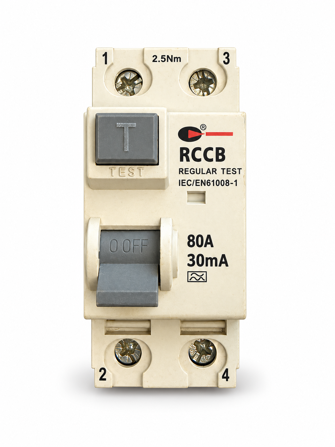 Lewden Control Gear 80A 30mA Double Pole Type A RCCB RCD Circuit Breaker