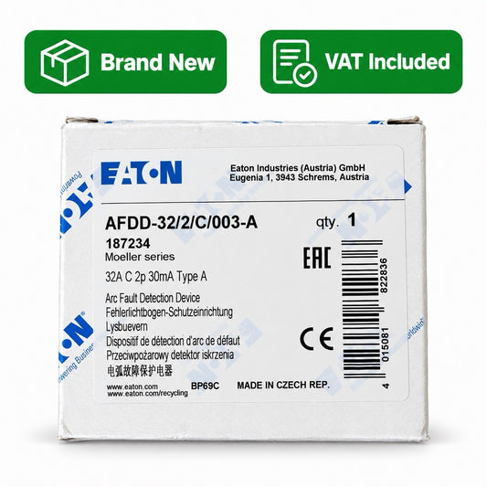 Eaton 187234 AFDD RCBO 32A C Curve 30mA Type A 2 Pole Brand New Boxed