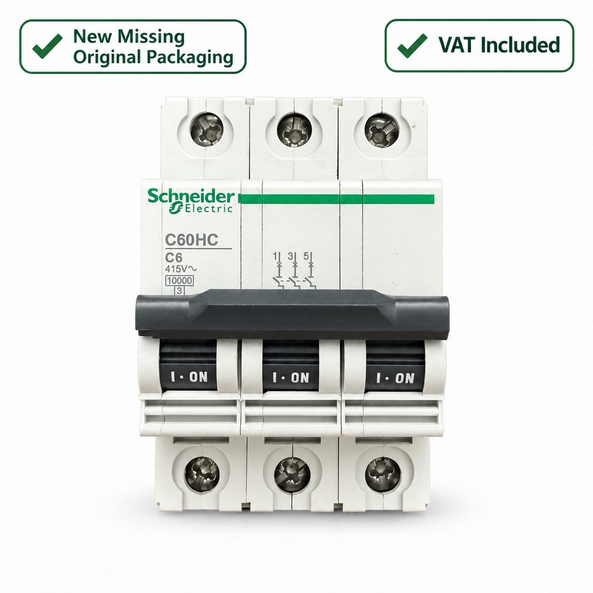Schneider Electric C60HC C6 6A Three Pole MCB 10kA New Other VAT Included