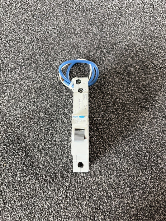 Hager 32A Curve B 6kA 30mA RCBO Type AC ADN132