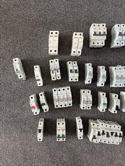 75x MCB Job Lot MEM , Wylex , Hager , Eaton , Schneider , BG , MK , Volex