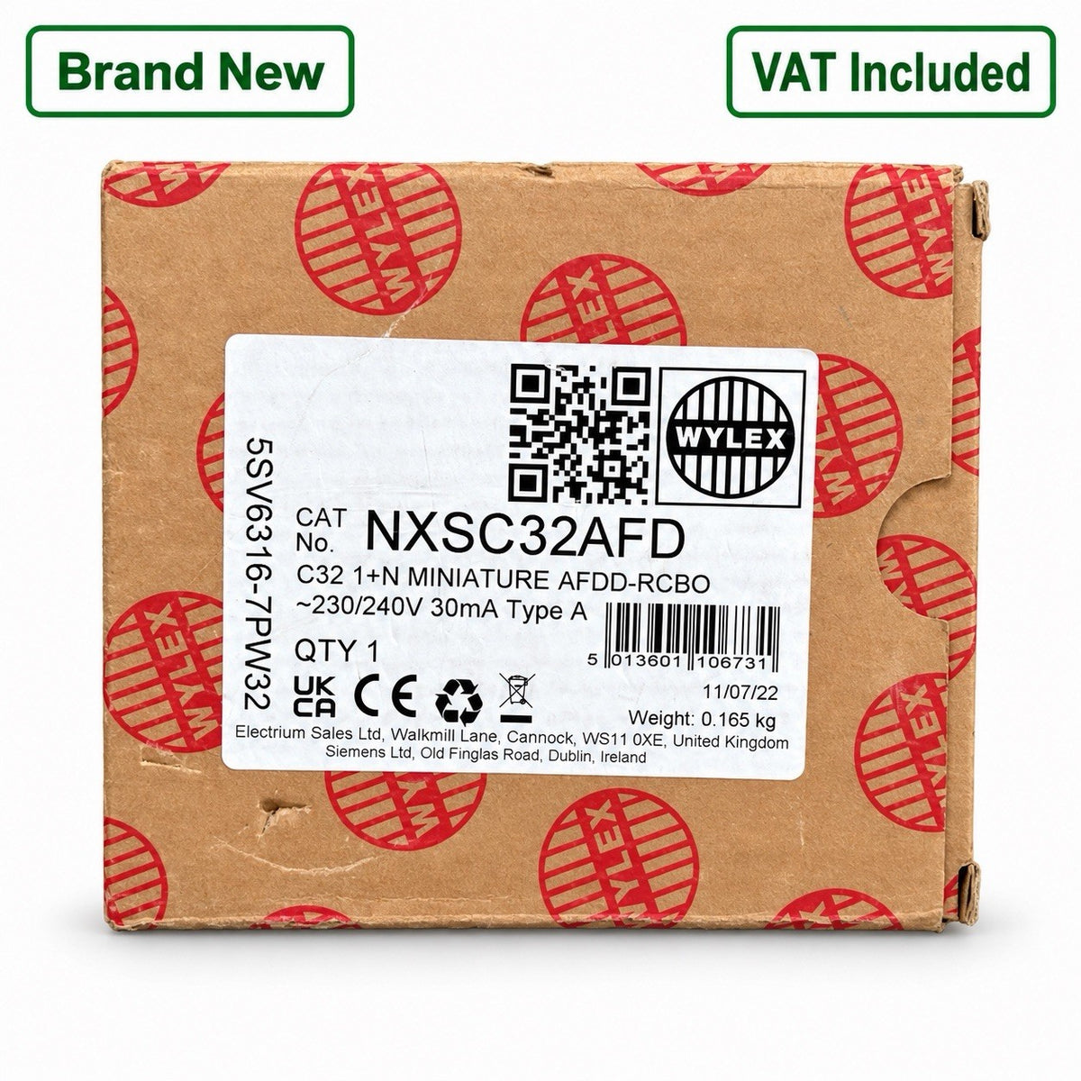 Wylex NXSC32AFD 32A Type A 30mA AFDD RCBO C Curve Brand New