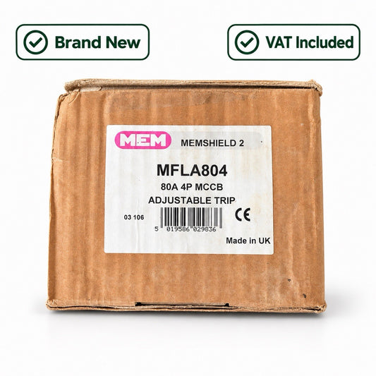 MEM Memshield 2 MFLA804 80A 4 Pole MCCB Adjustable Trip Brand New VAT Included