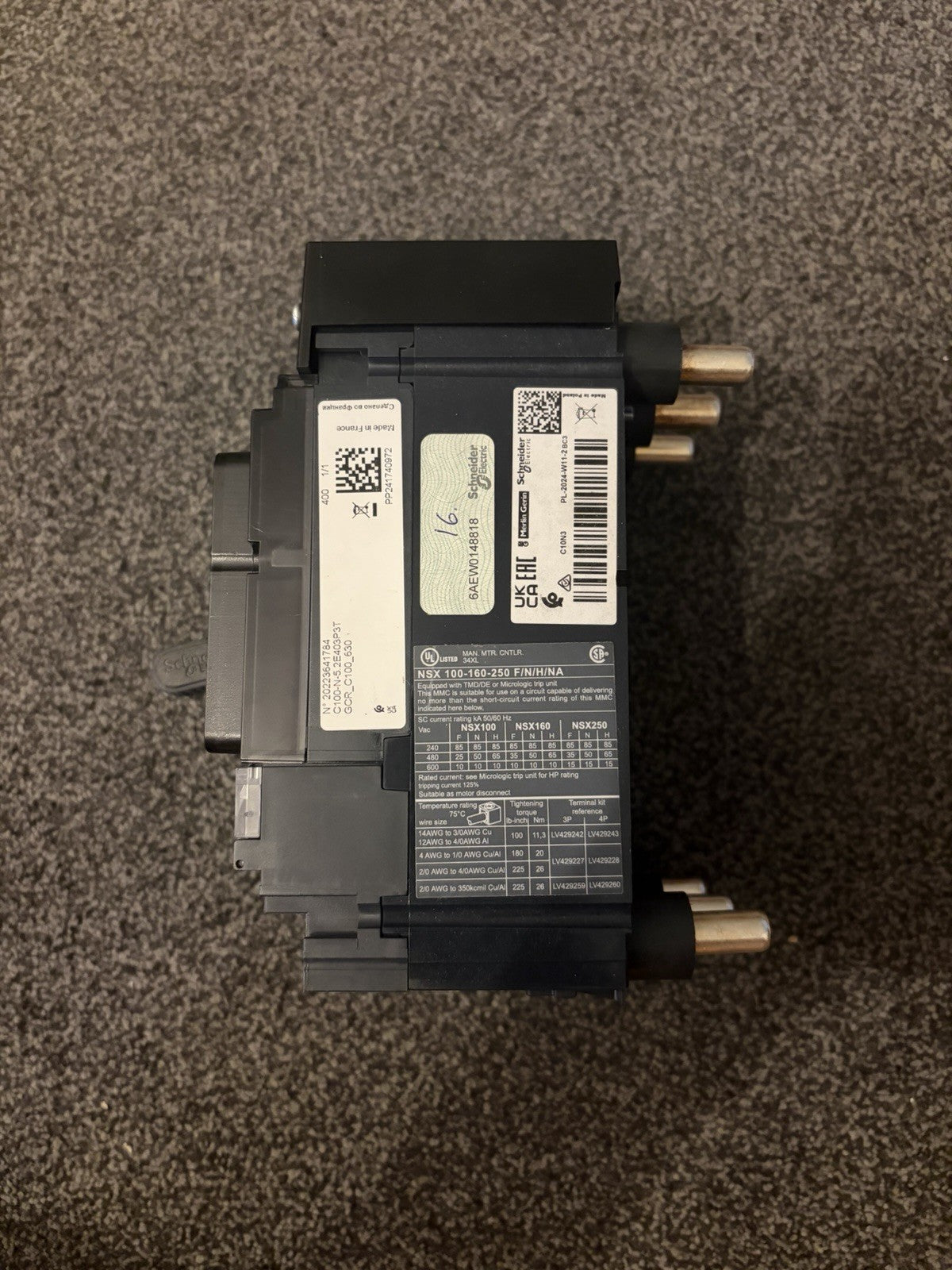 Schneider Electric C10N3TM032 ComPacT NSX100N 32A 3P MCCB TM32D 50kA