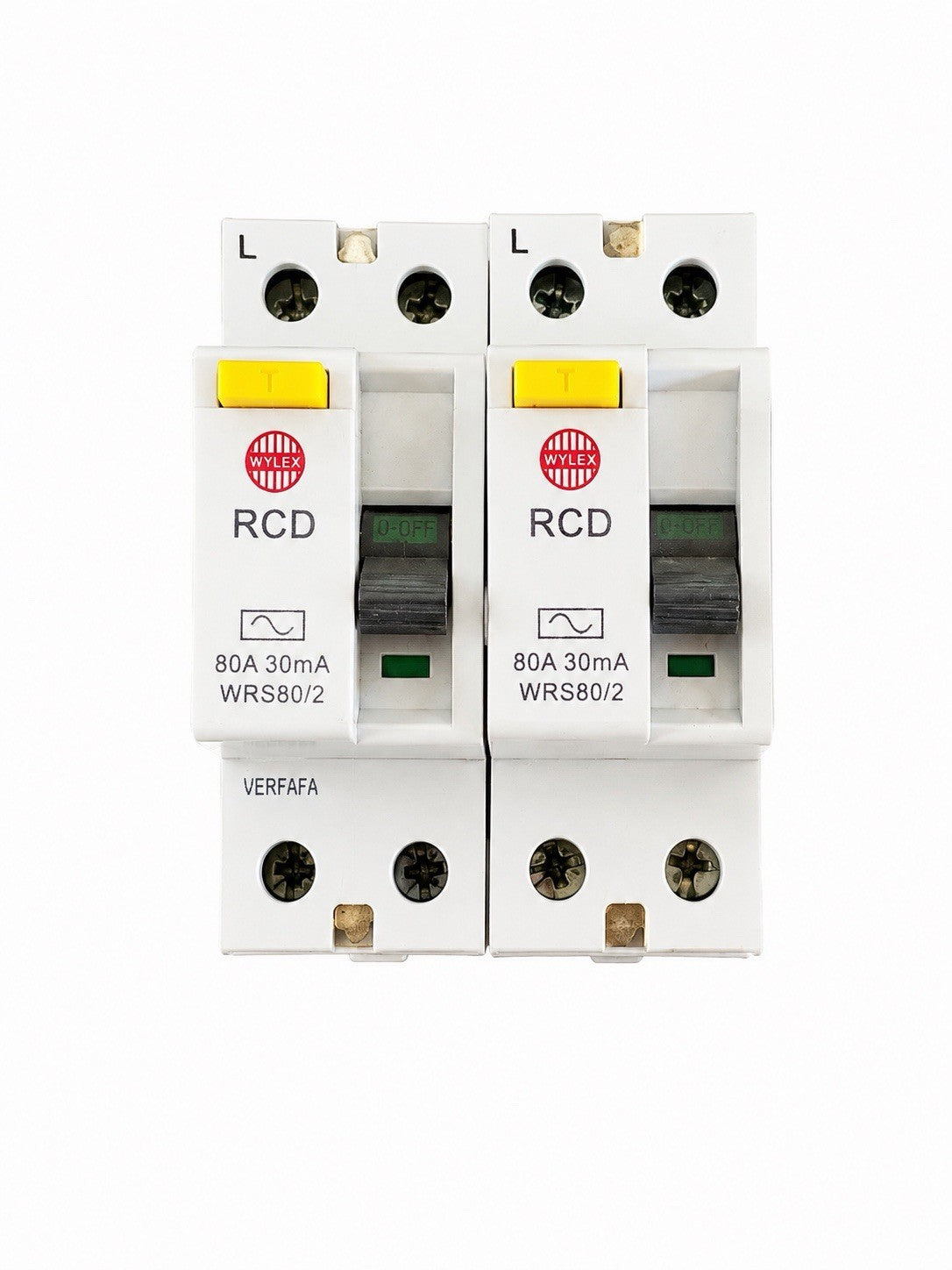 2x Wylex WRS80/2 RCD 80A 30mA Double Pole RCCB Main Switch Used Tested