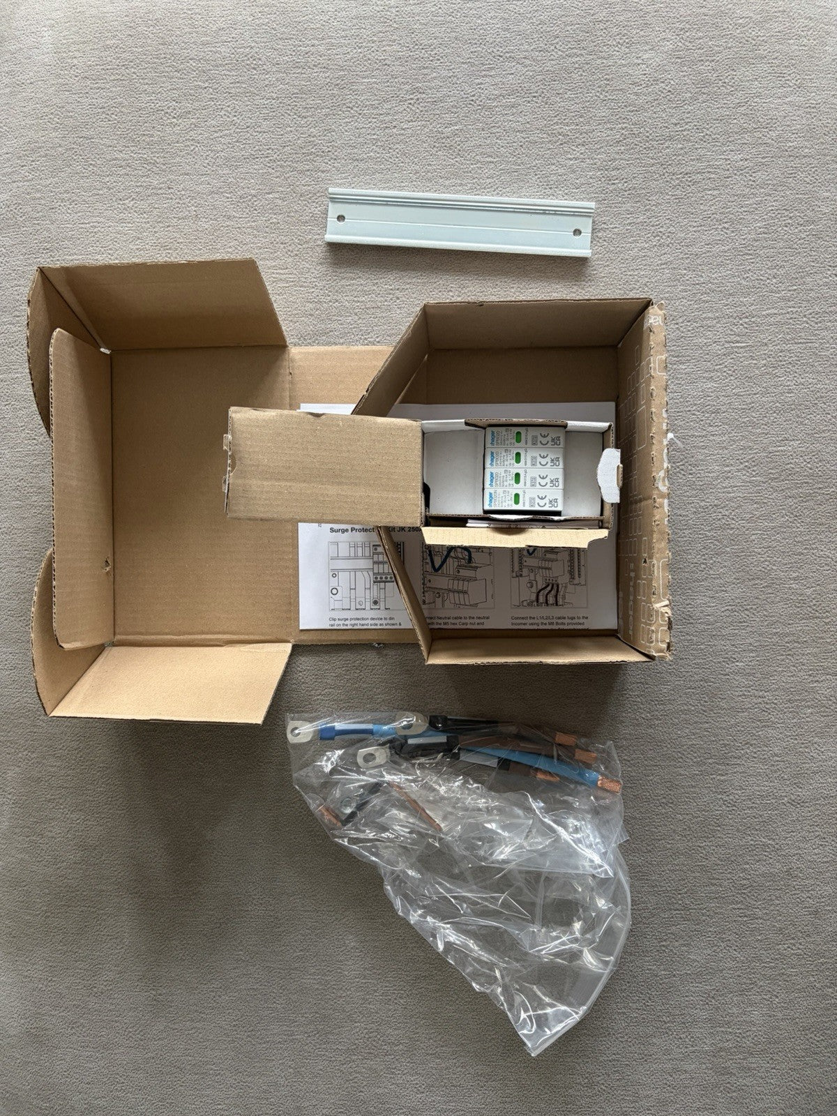 Hager JK202SPD 250A Type 2 Surge Protection Kit SPD Class II New