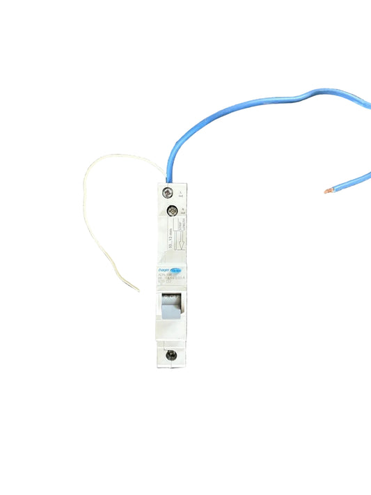 HAGER 6 AMP CURVE B 6kA 30mA RCBO TYPE AC ADN106 106360