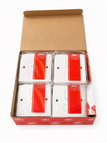 10x MK Logic Plus K1040WHI 13A DP Switched Connection Unit White Double Pole