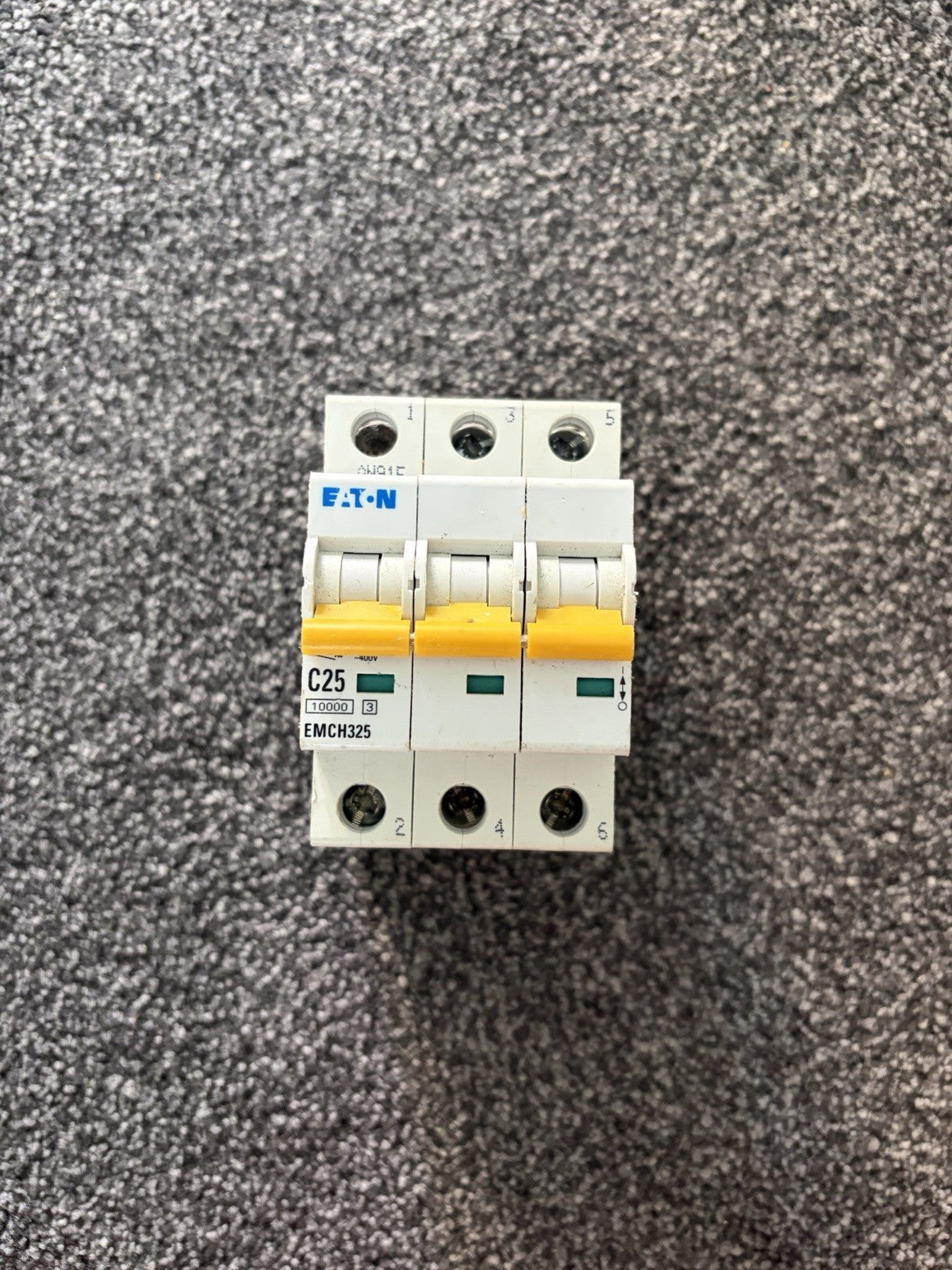 Eaton MCB 25 Amp Type C 25A Triple Pole 3 Phase C25 Memshield 3 EMCH325