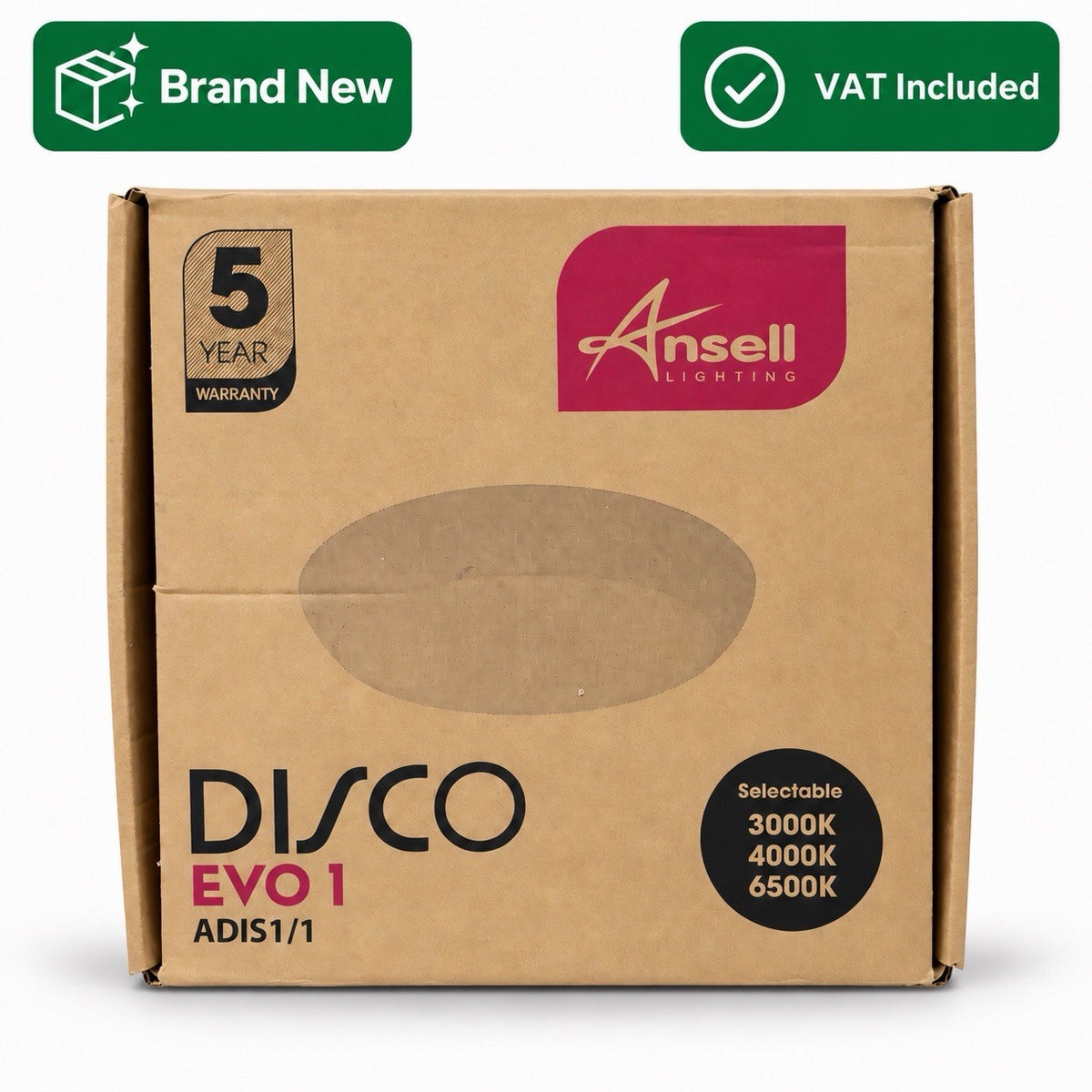 Ansell Disco EVO 1 ADIS1/1 LED Bulkhead Light CCT Selectable New VAT Included
